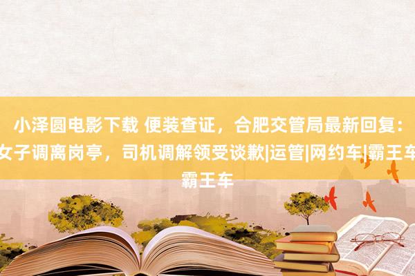 小泽圆电影下载 便装查证，合肥交管局最新回复：女子调离岗亭，司机调解领受谈歉|运管|网约车|霸王车